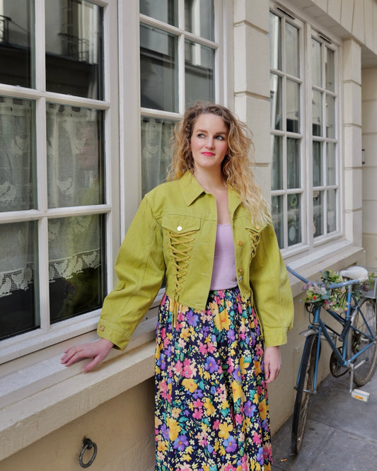 Jean Paul Gaultier jack met veterdetails - XS