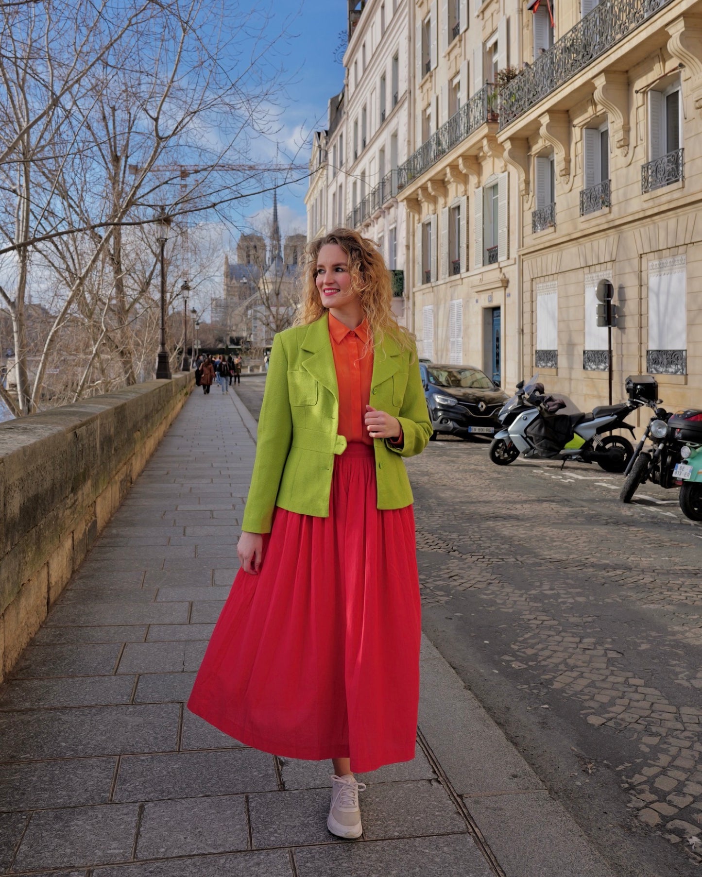 Vintage groene wollen blazer - S/M