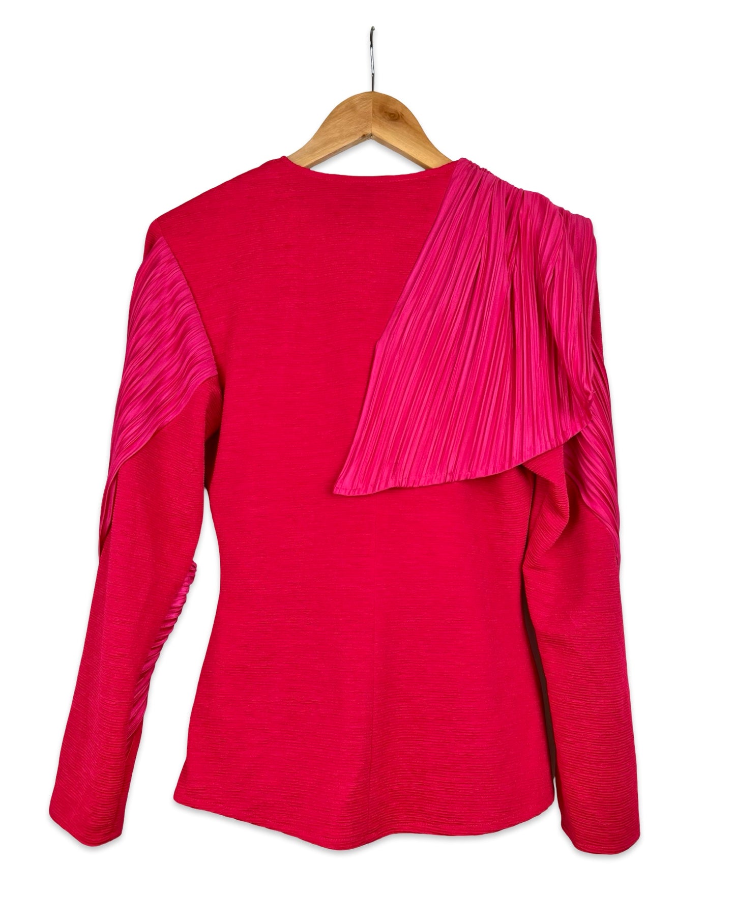 Vintage top with pleated details - S