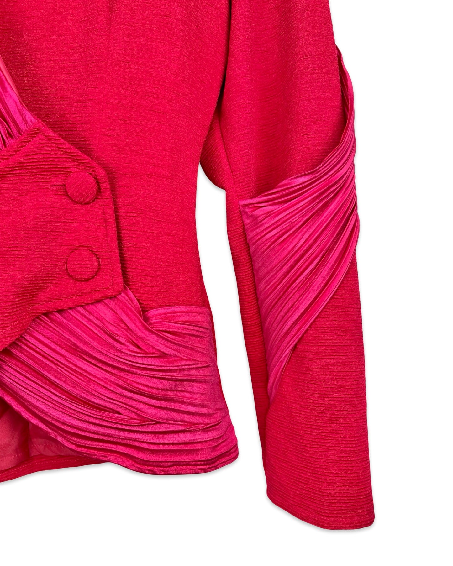 Vintage top with pleated details - S