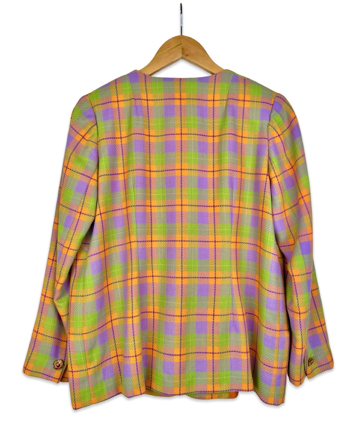 Checked wool vintage blazer - S/M