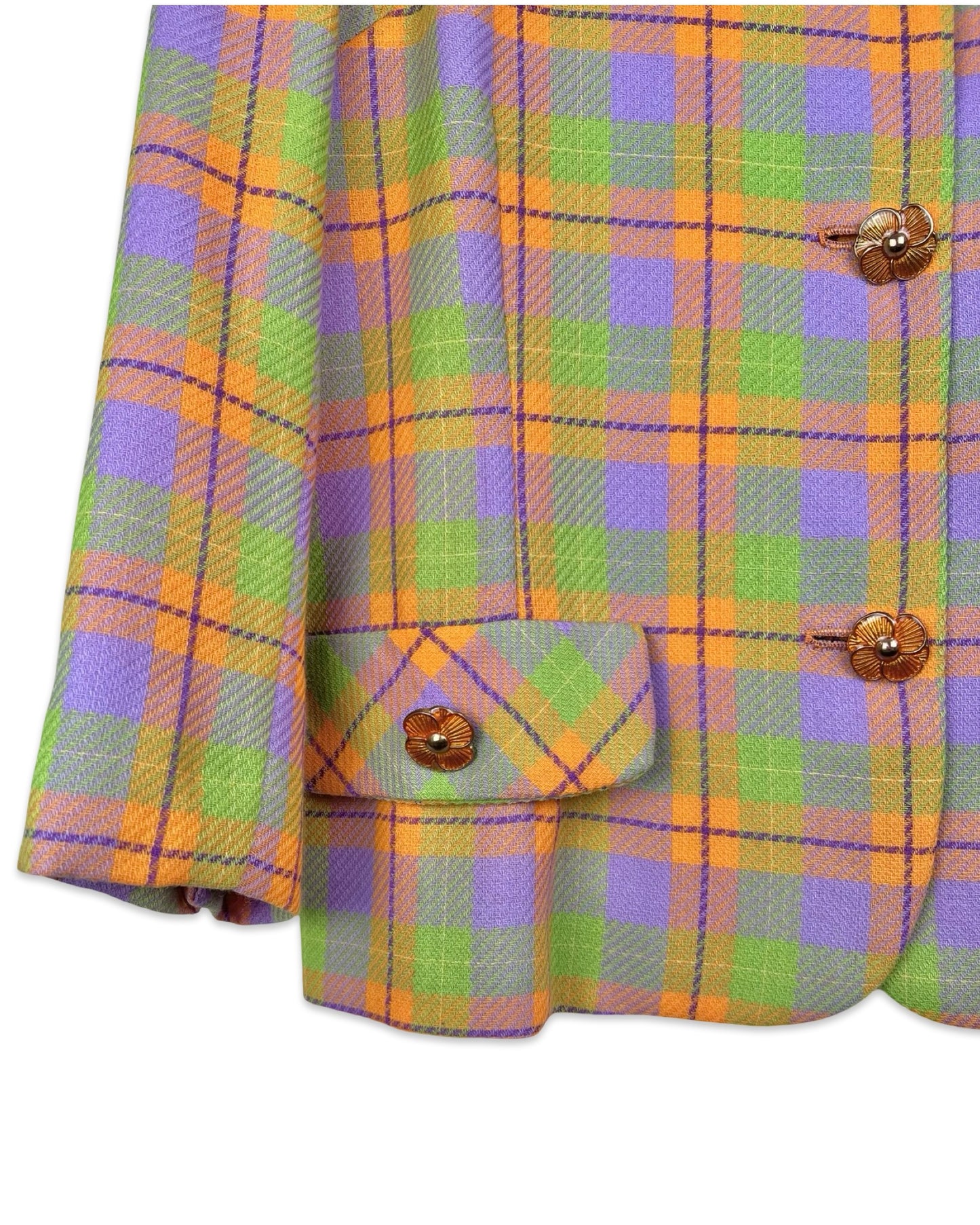 Checked wool vintage blazer - S/M