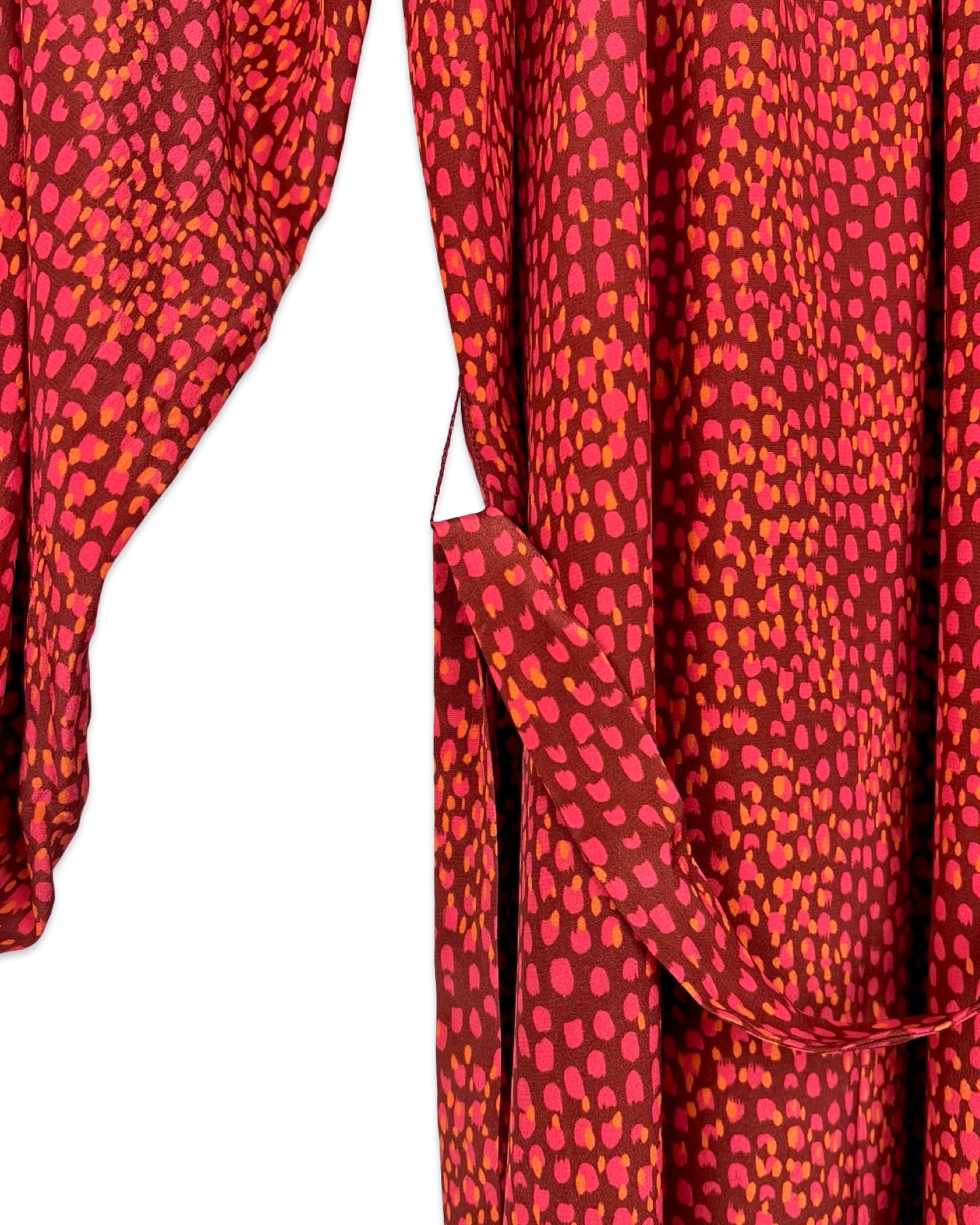Button-down dress with print - S