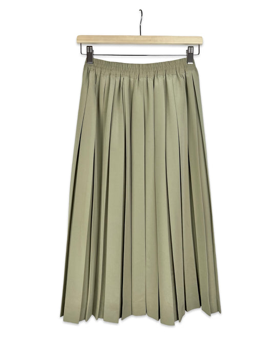 Vintage pleated skirt olive green - S