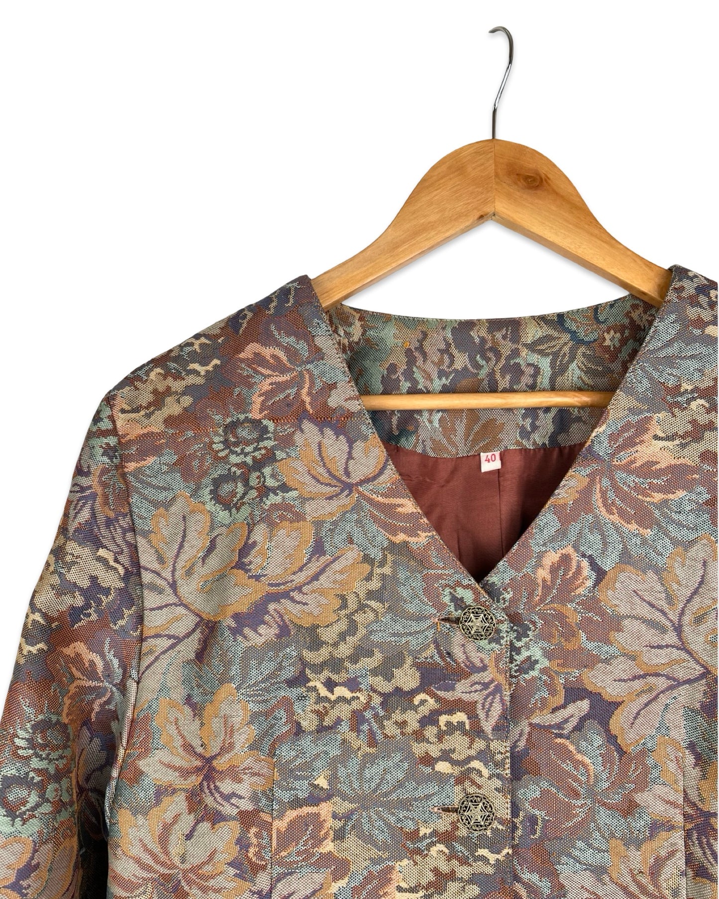 Vintage jacquard blazer - M