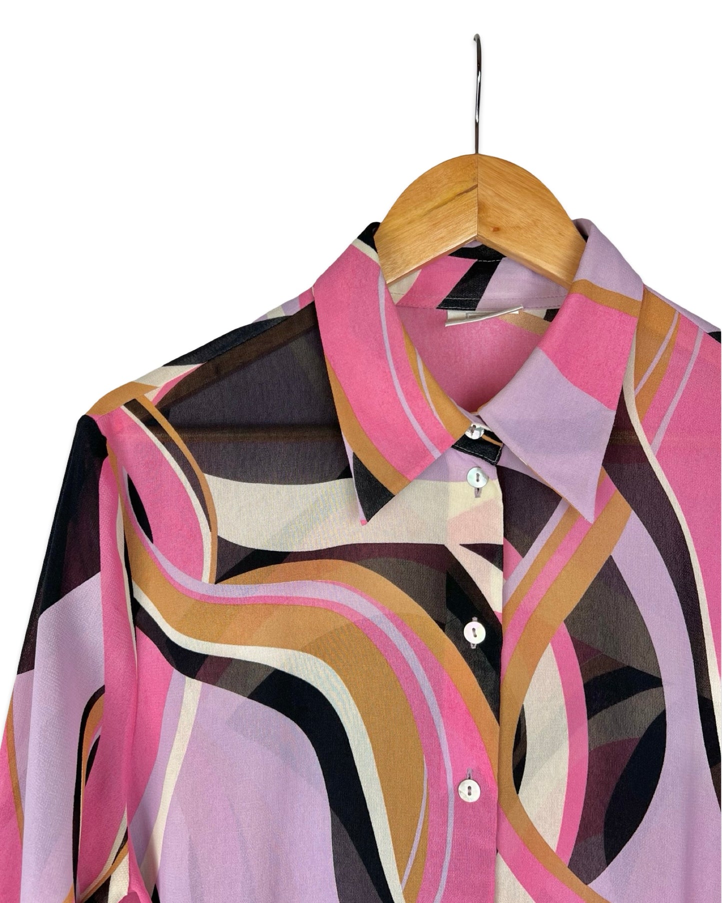 Vintage blouse met retroprint - XL