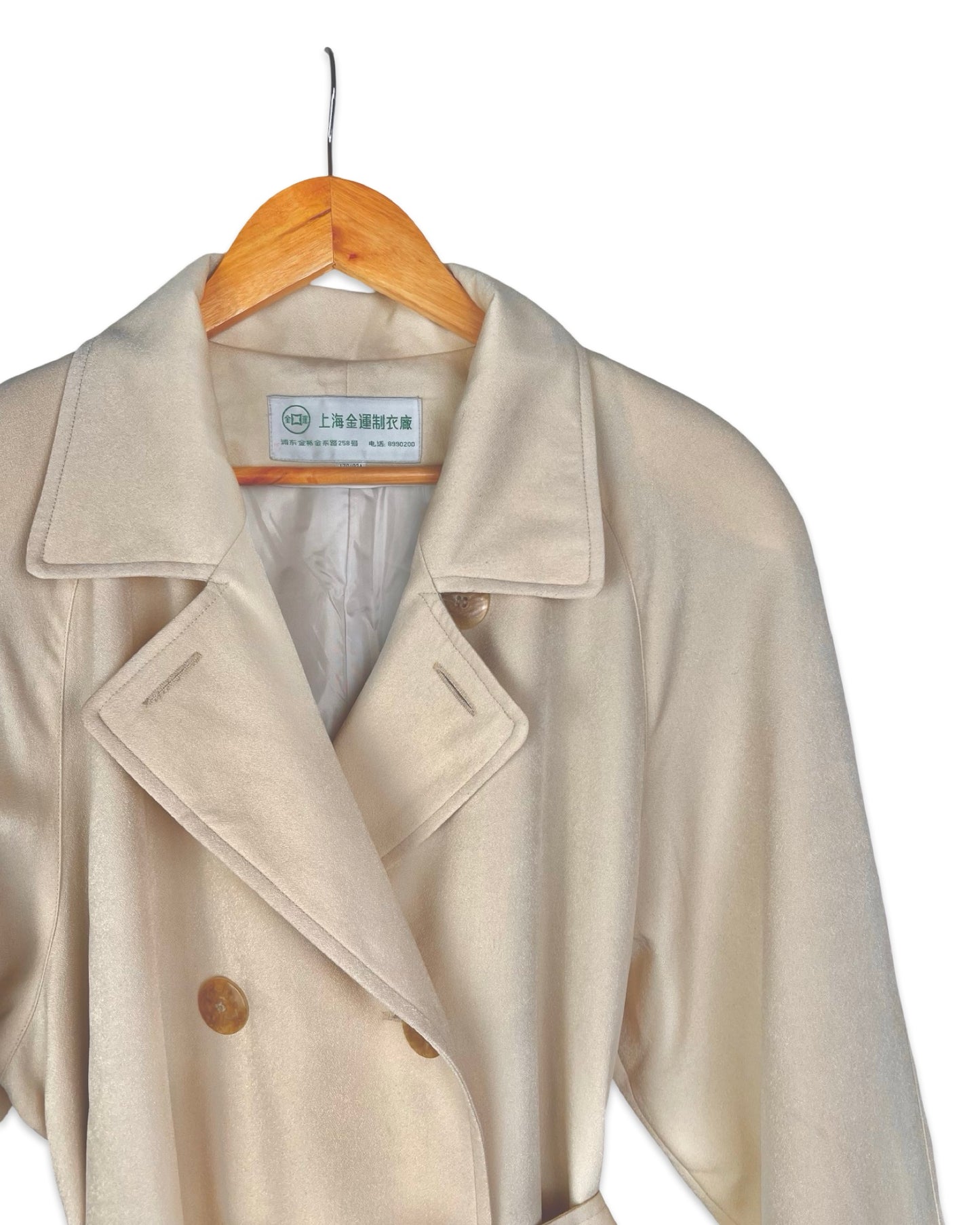 Cream trench coat - L/XL