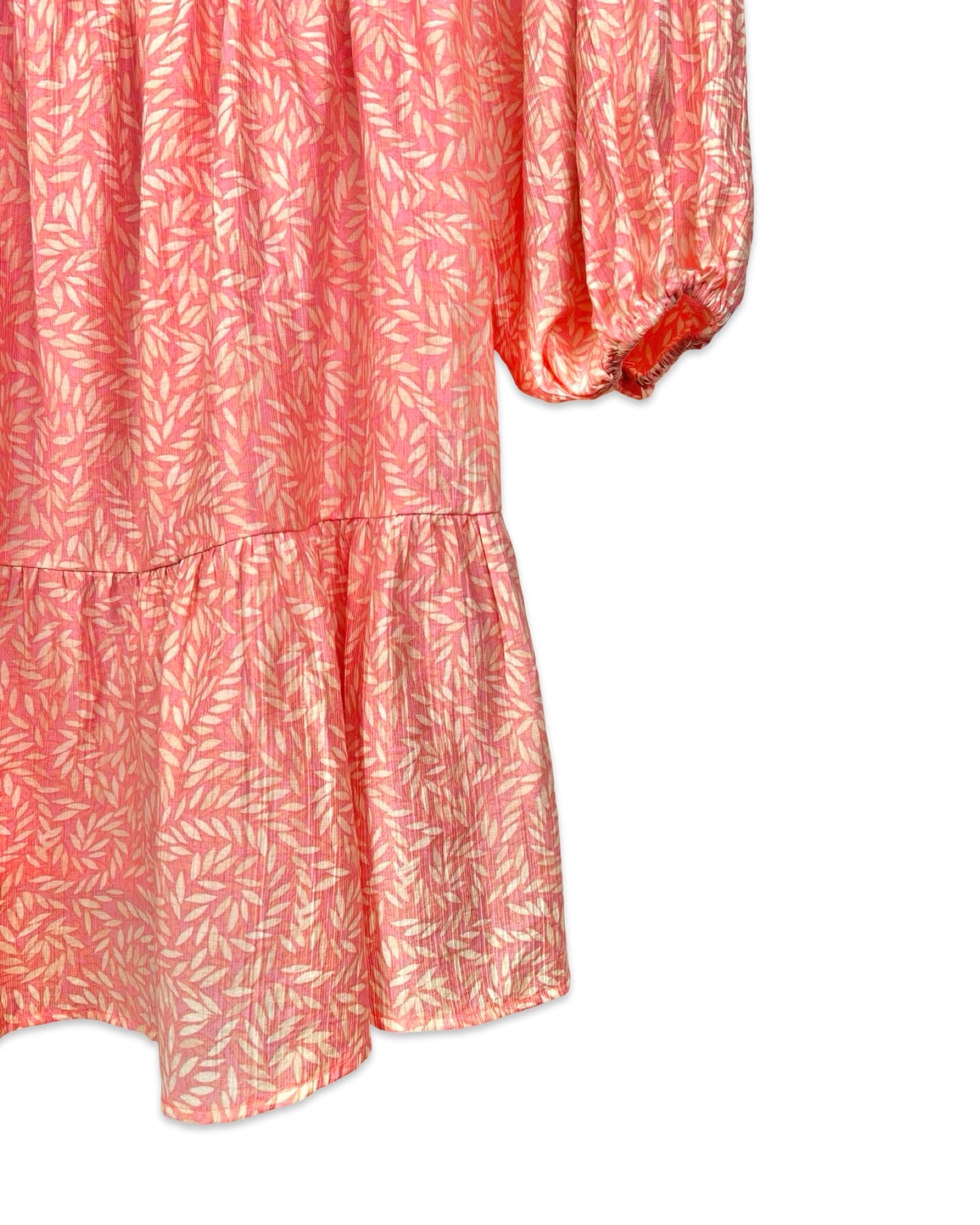 Salmon pink bohemian dress - M
