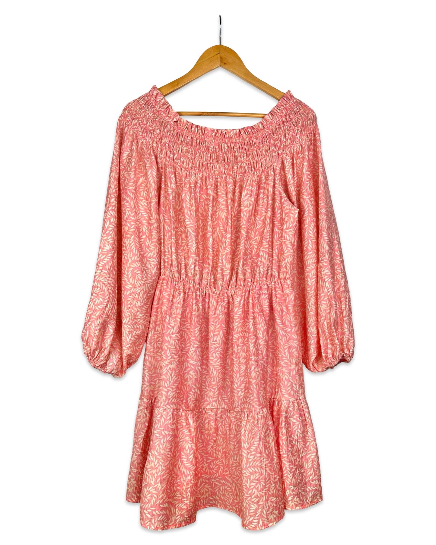 Salmon pink bohemian dress - M