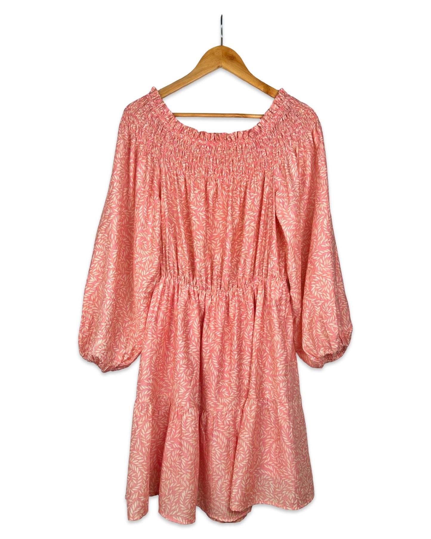 Salmon pink bohemian dress - M