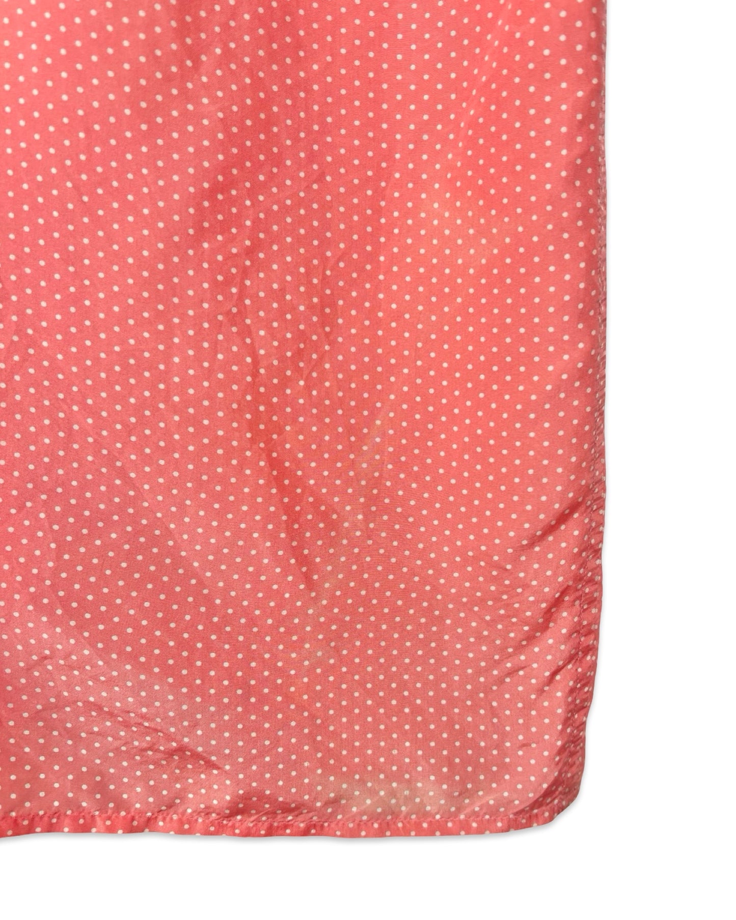 Zijden vintage blouse met stippen - XL