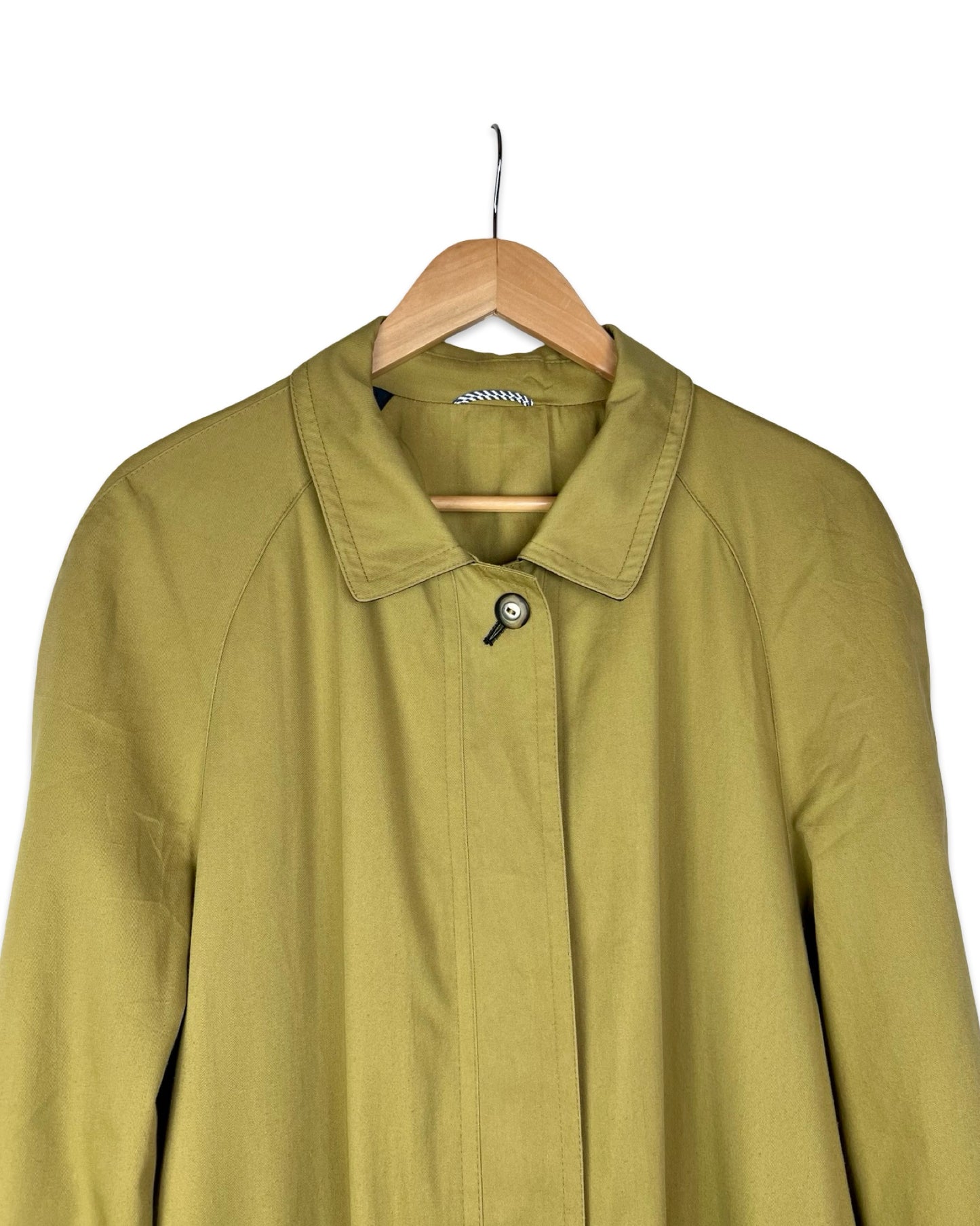 Vintage groene trenchcoat - L