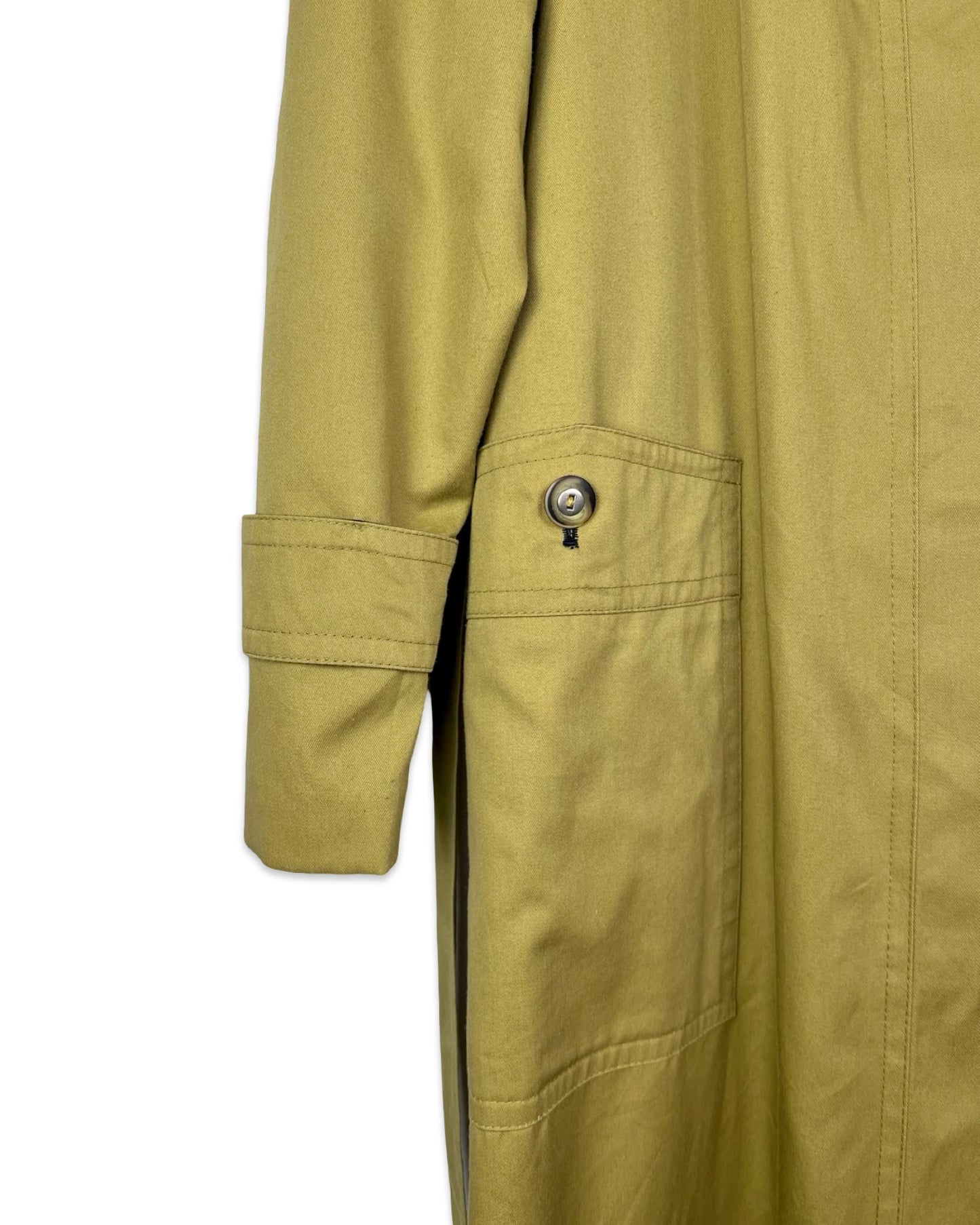 Vintage groene trenchcoat - L