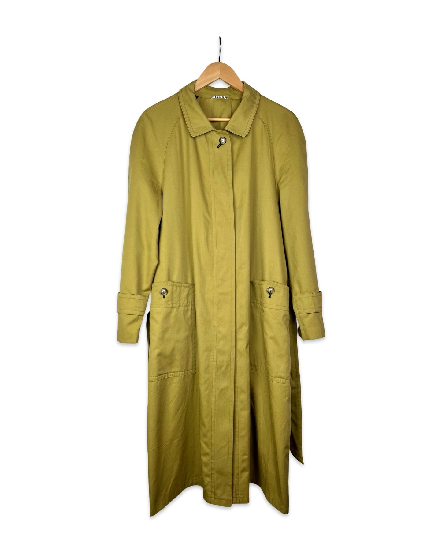 Vintage groene trenchcoat - L