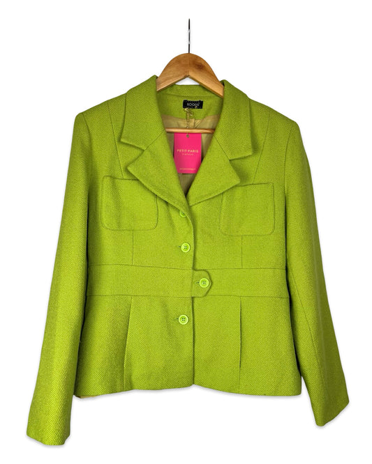 Vintage groene wollen blazer - S/M