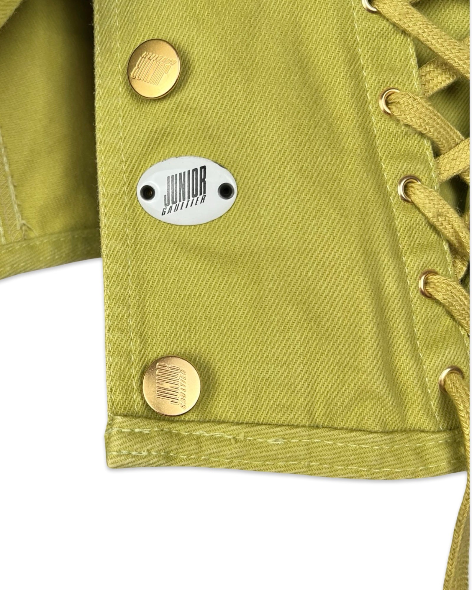 Jean Paul Gaultier jack met veterdetails - XS – Petit Paris Vintage