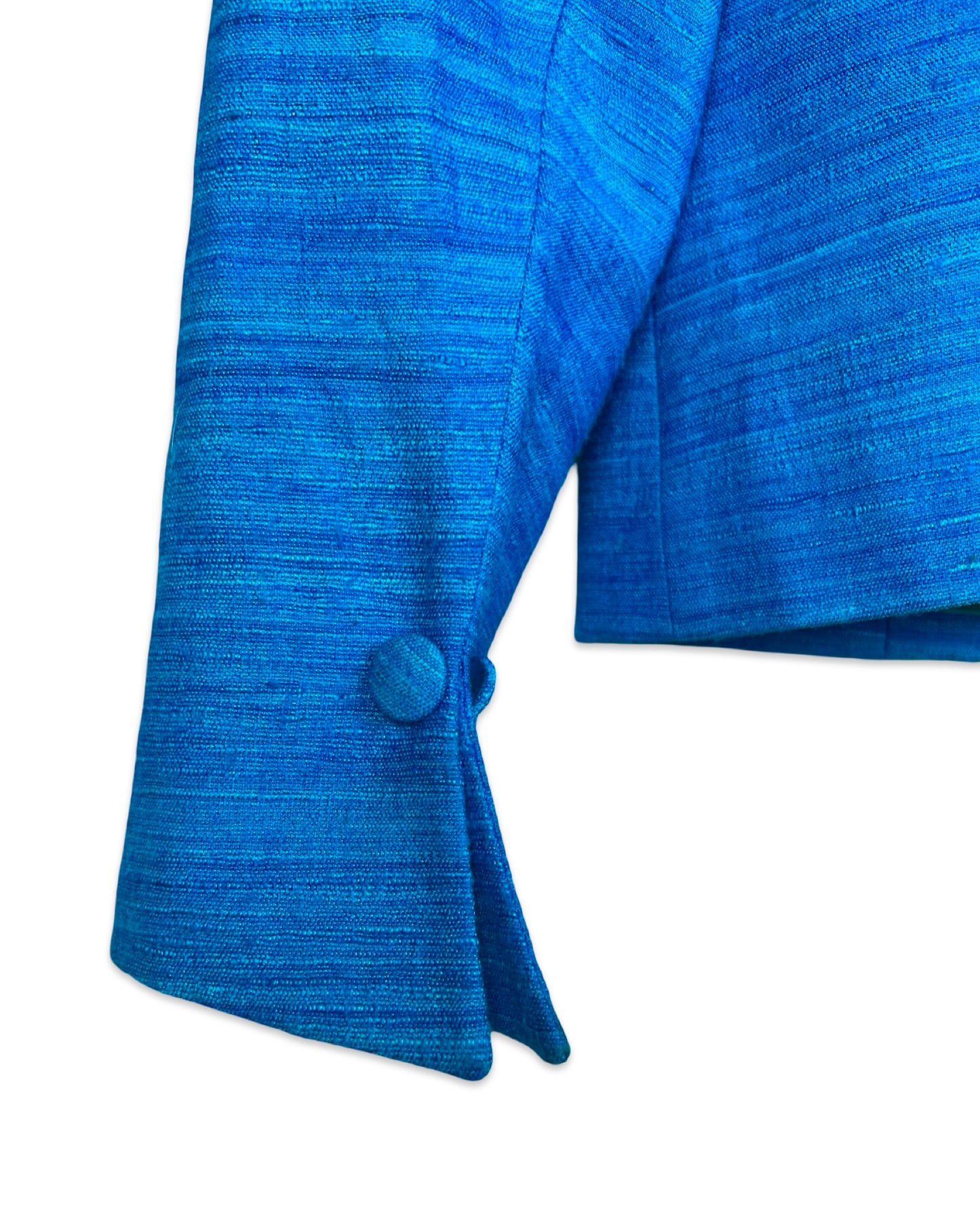 Aquablauwe vintage blazer - M