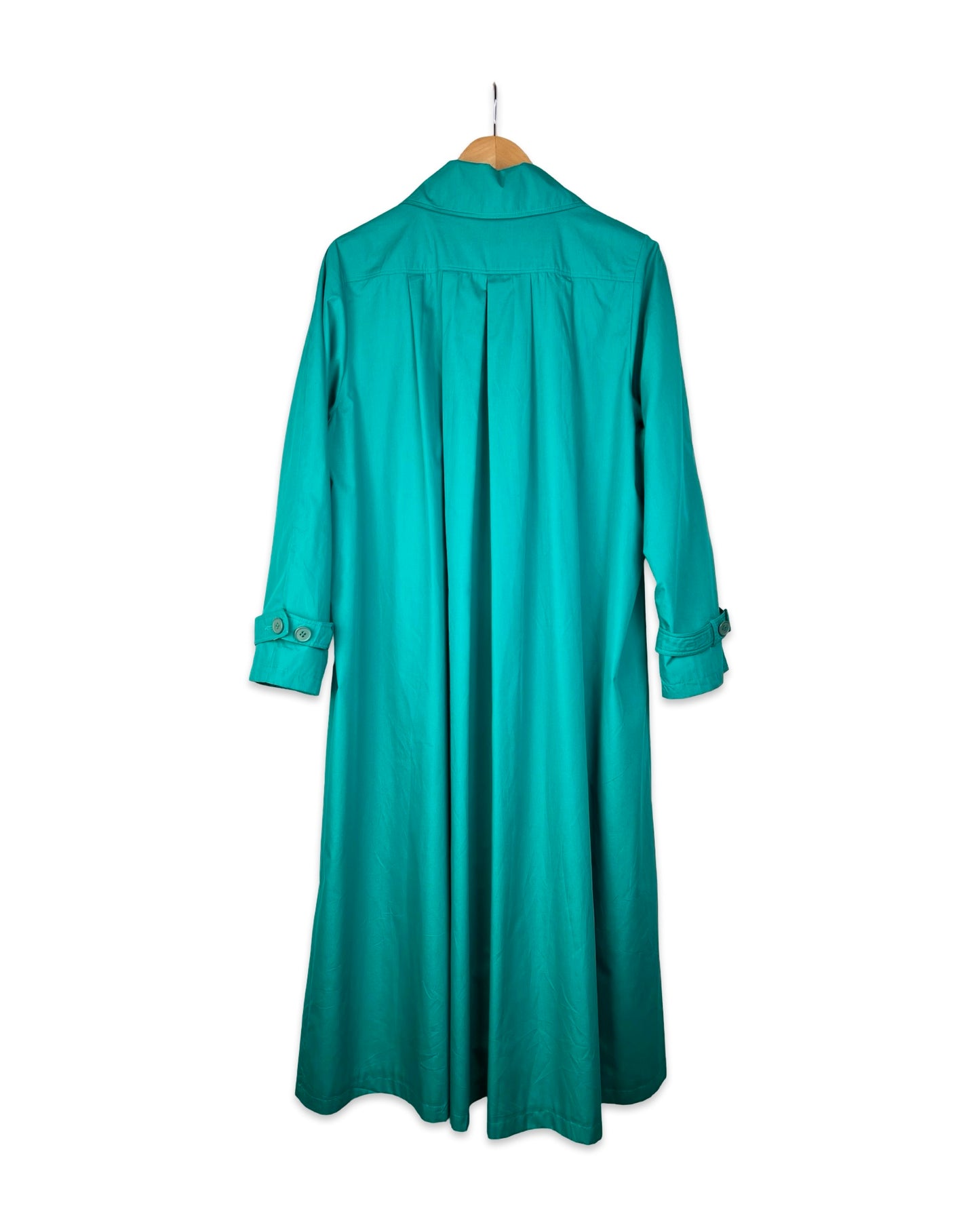 Turquoise vintage trenchcoat - M/L