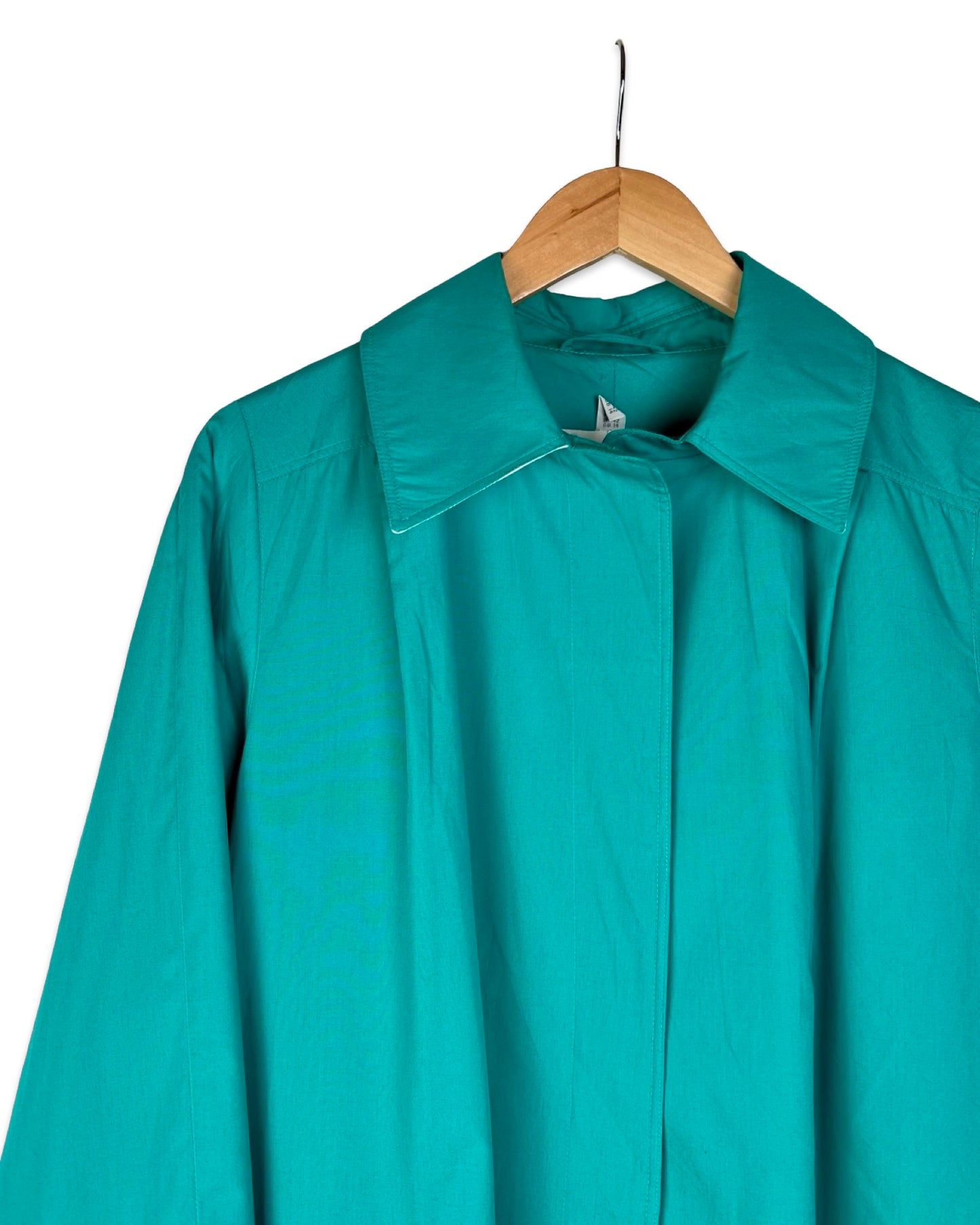 Turquoise vintage trenchcoat - M/L