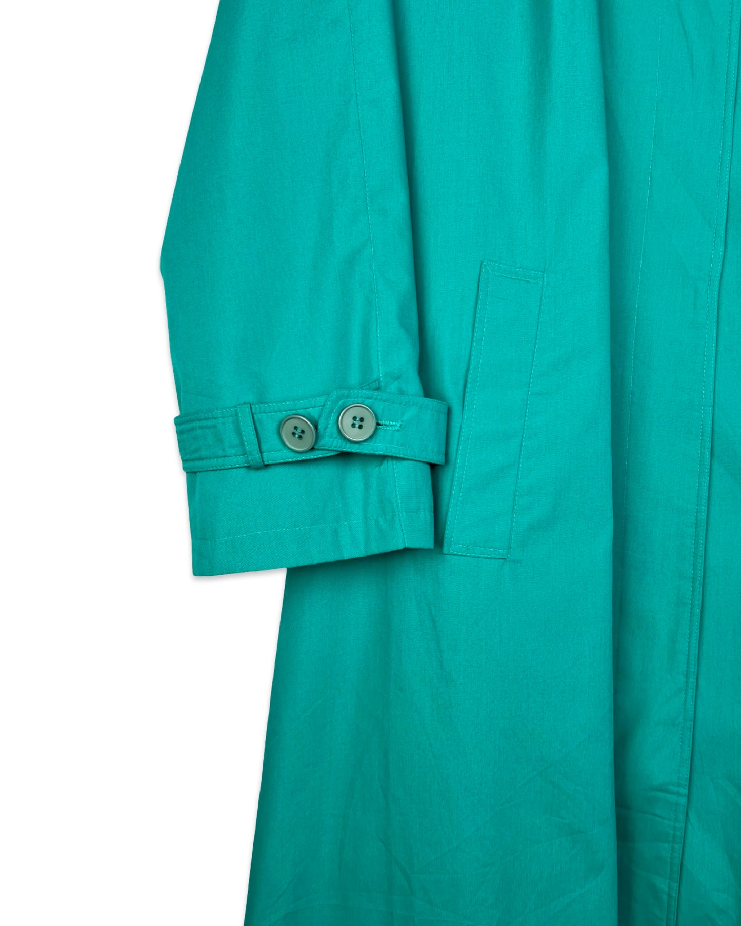 Turquoise vintage trenchcoat - M/L