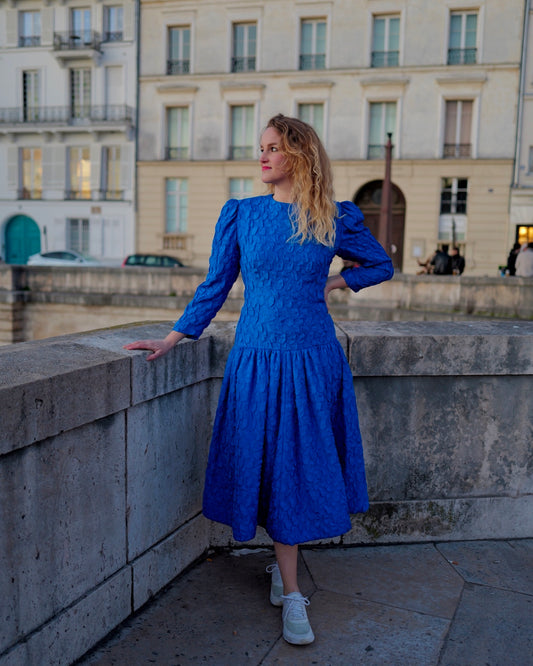 Cobalt blue vintage dress - M
