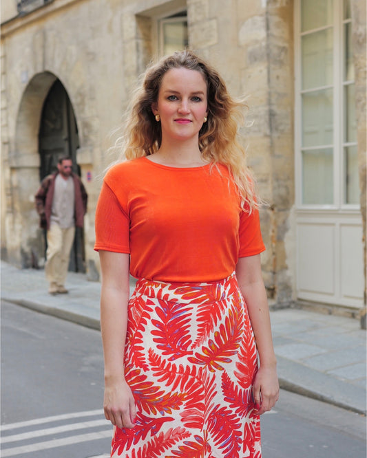 Oranje vintage t-shirt - L