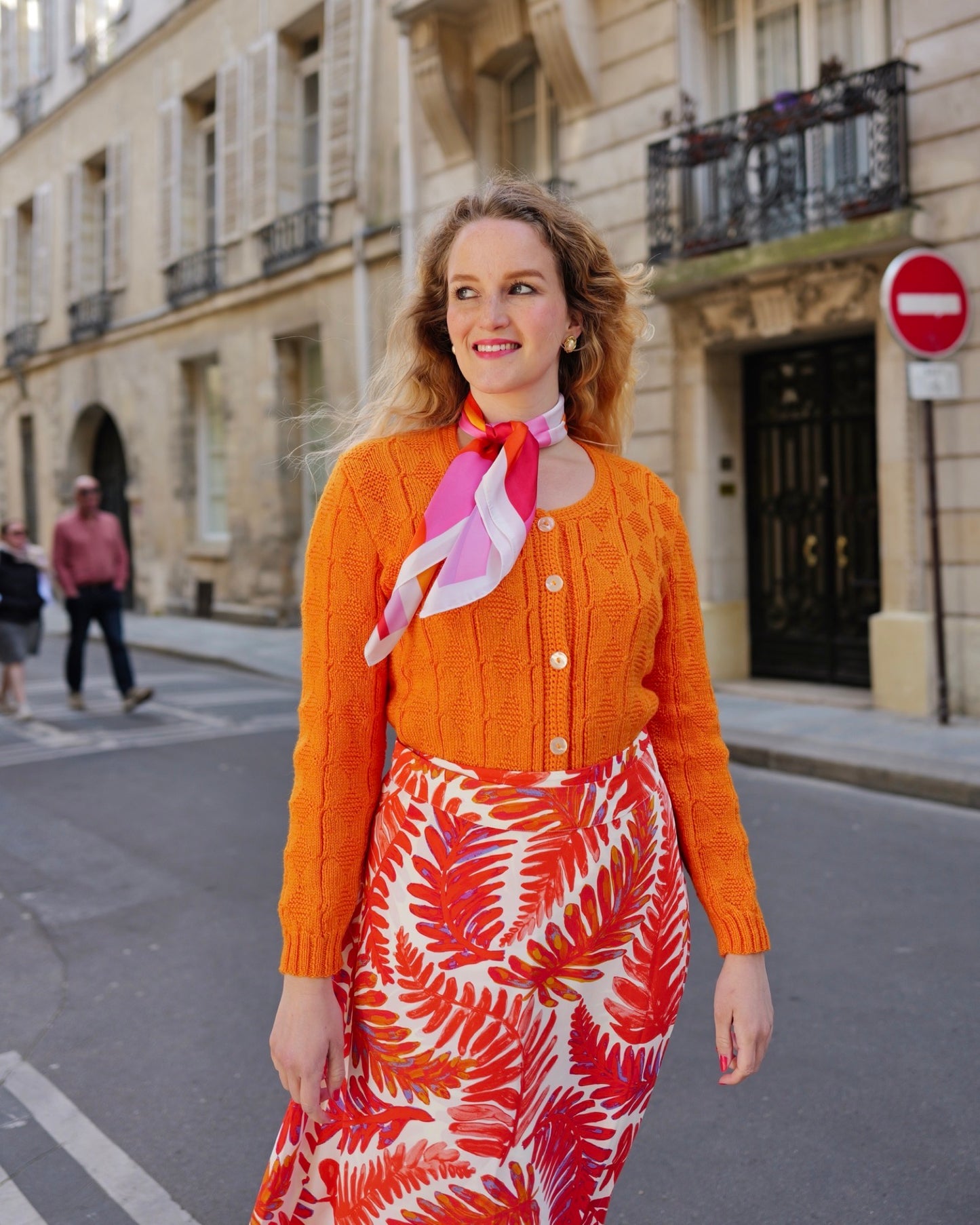 Vintage oranje vest - M