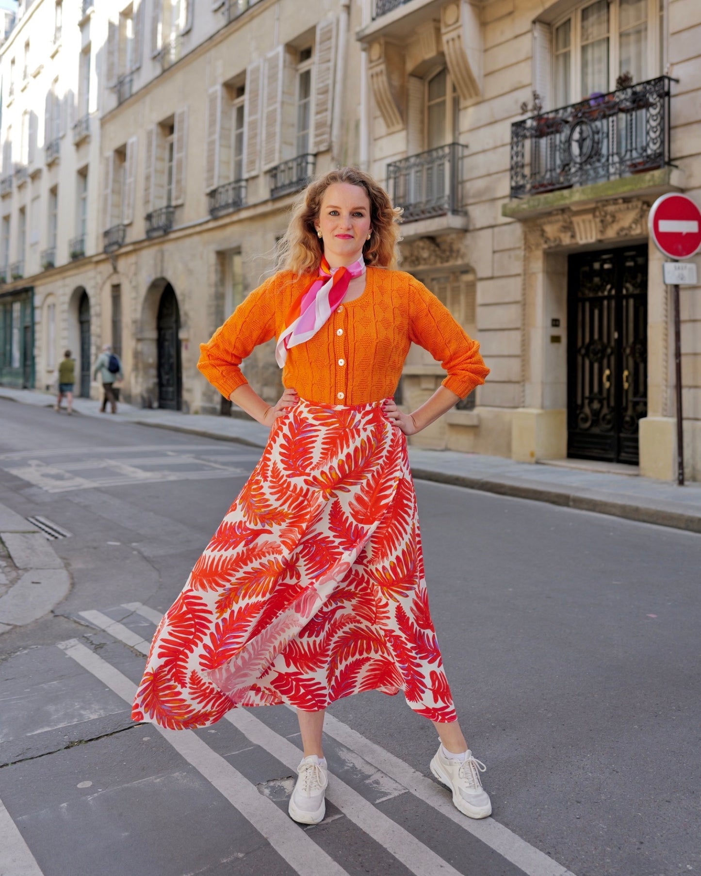 Vintage oranje vest - M