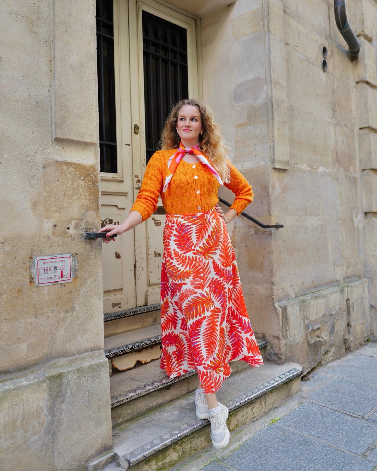 Wikkelrok met bladerprint Fabienne Chapot - L