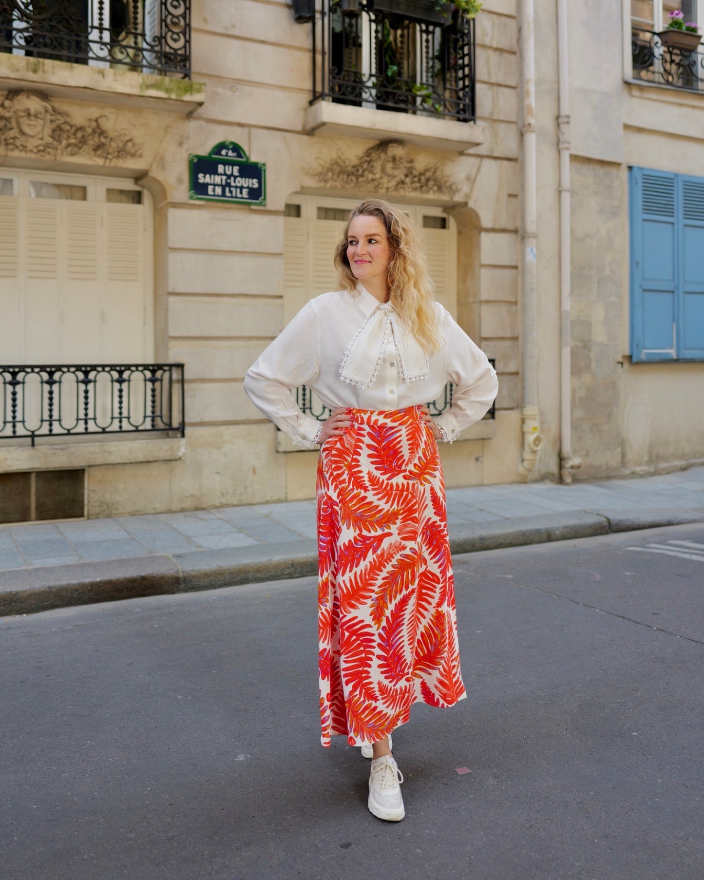 Wikkelrok met bladerprint Fabienne Chapot - L