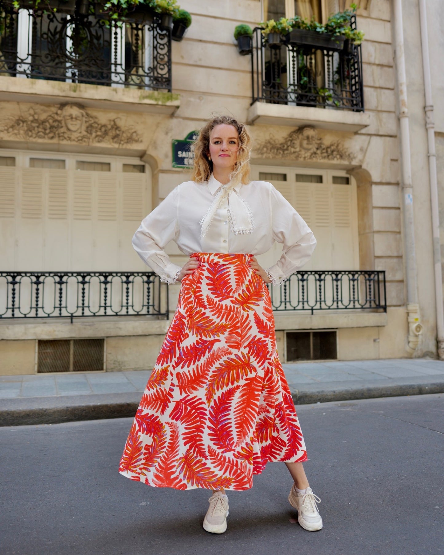 Wikkelrok met bladerprint Fabienne Chapot - L