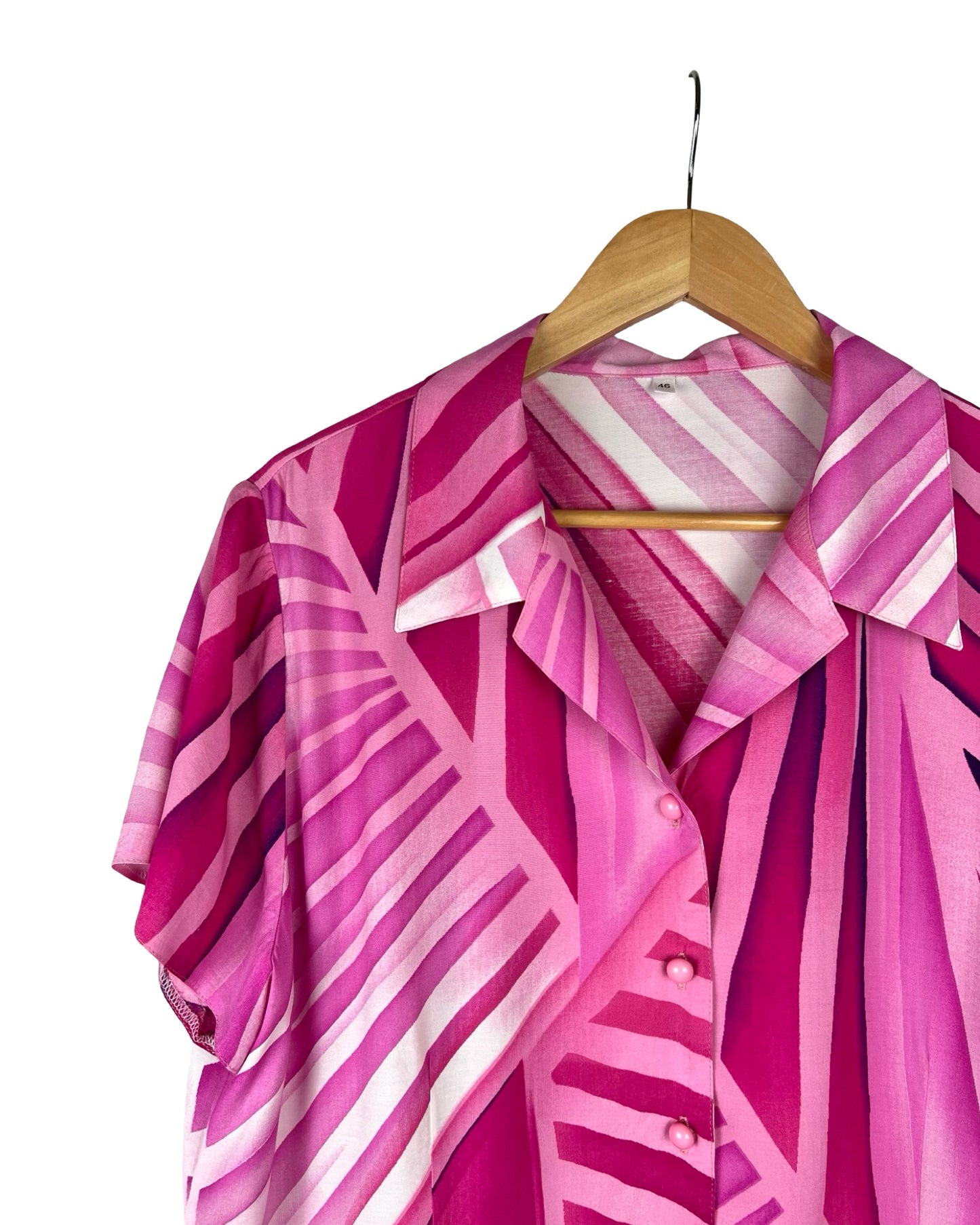 Vintage blouse met geometrische print - XL
