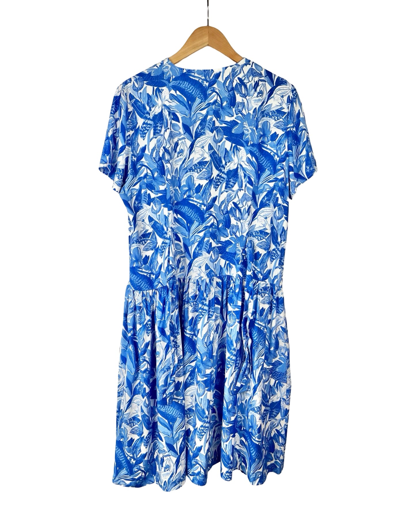Vintage doorknoopjurk met print - XL