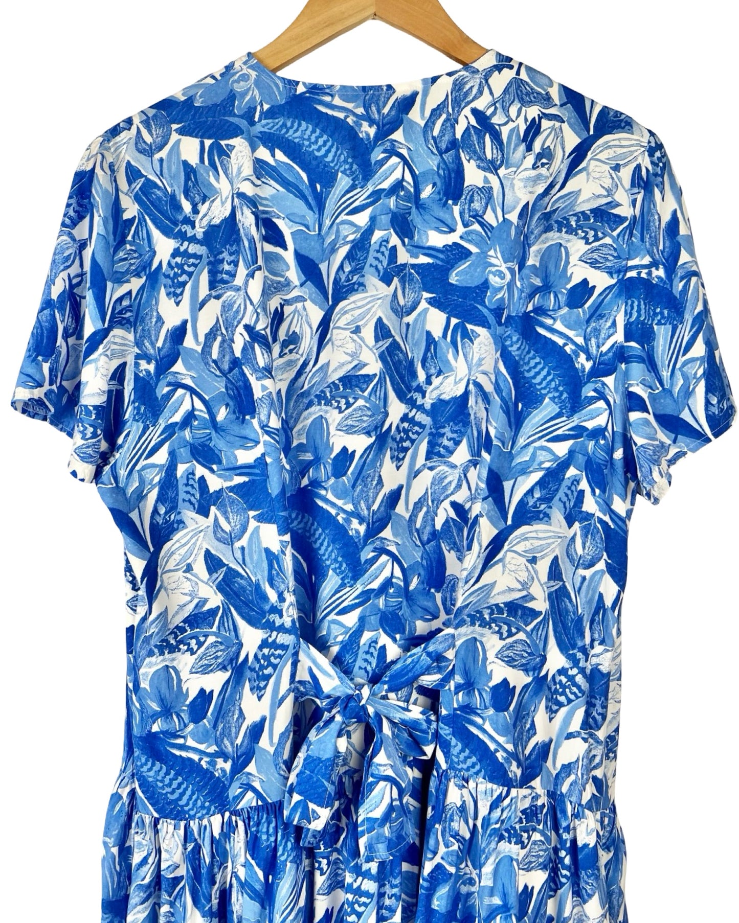 Vintage doorknoopjurk met print - XL