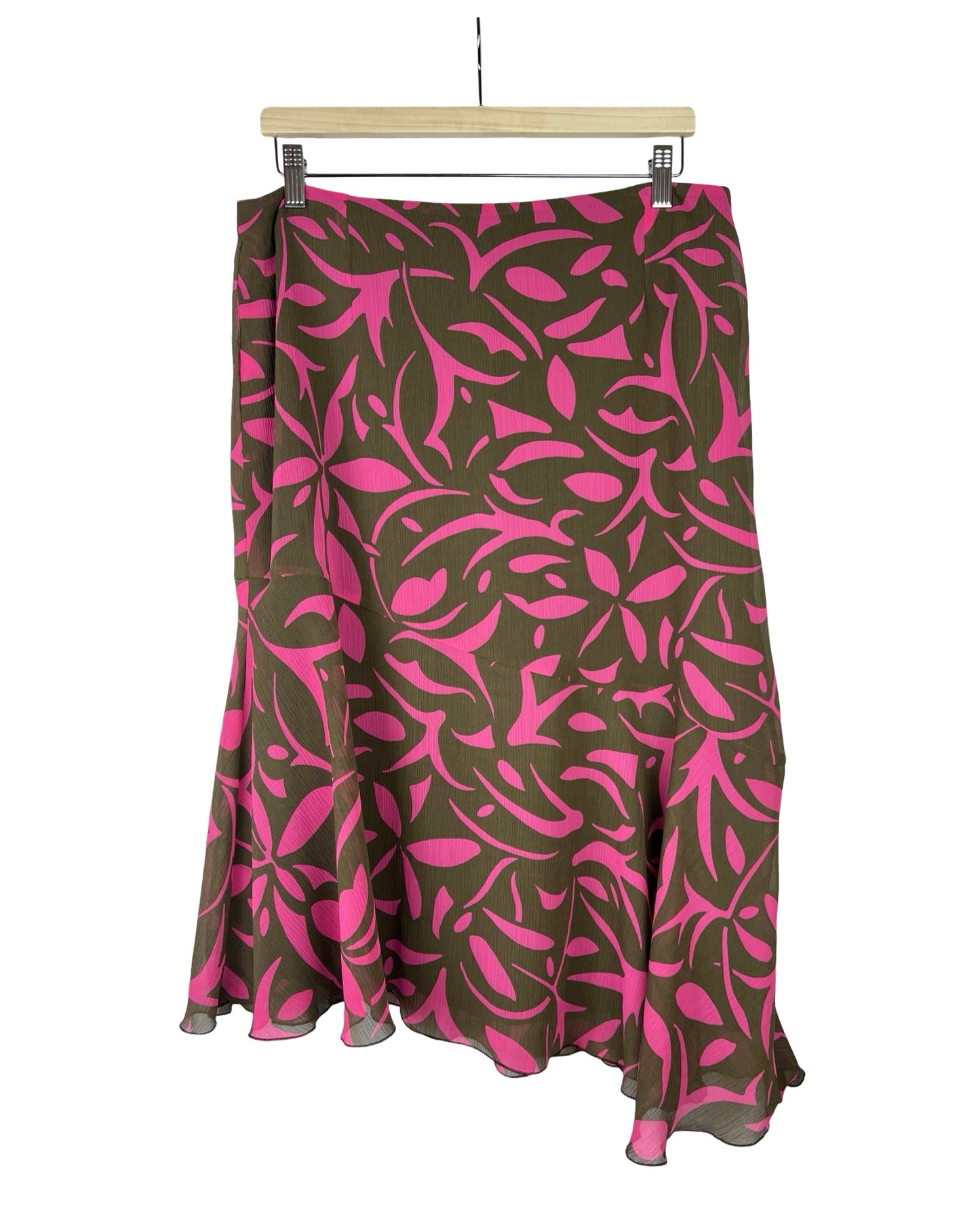 Asymmetrische vintage rok met print - XL