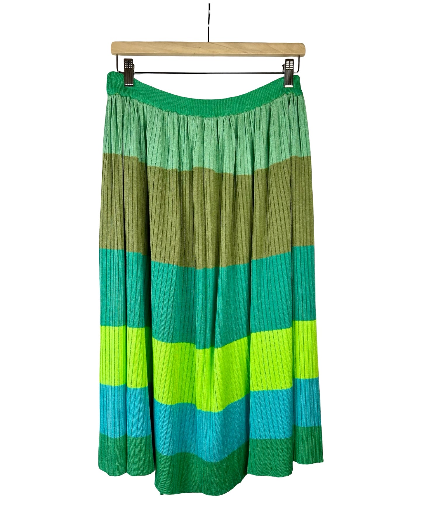 Vintage gebreide rok met strepen - M