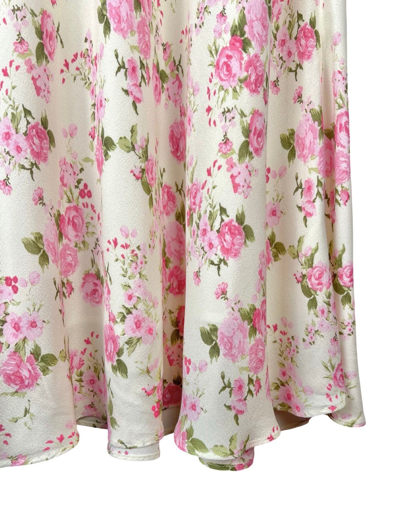 Midirok met romantische bloemenprint - M