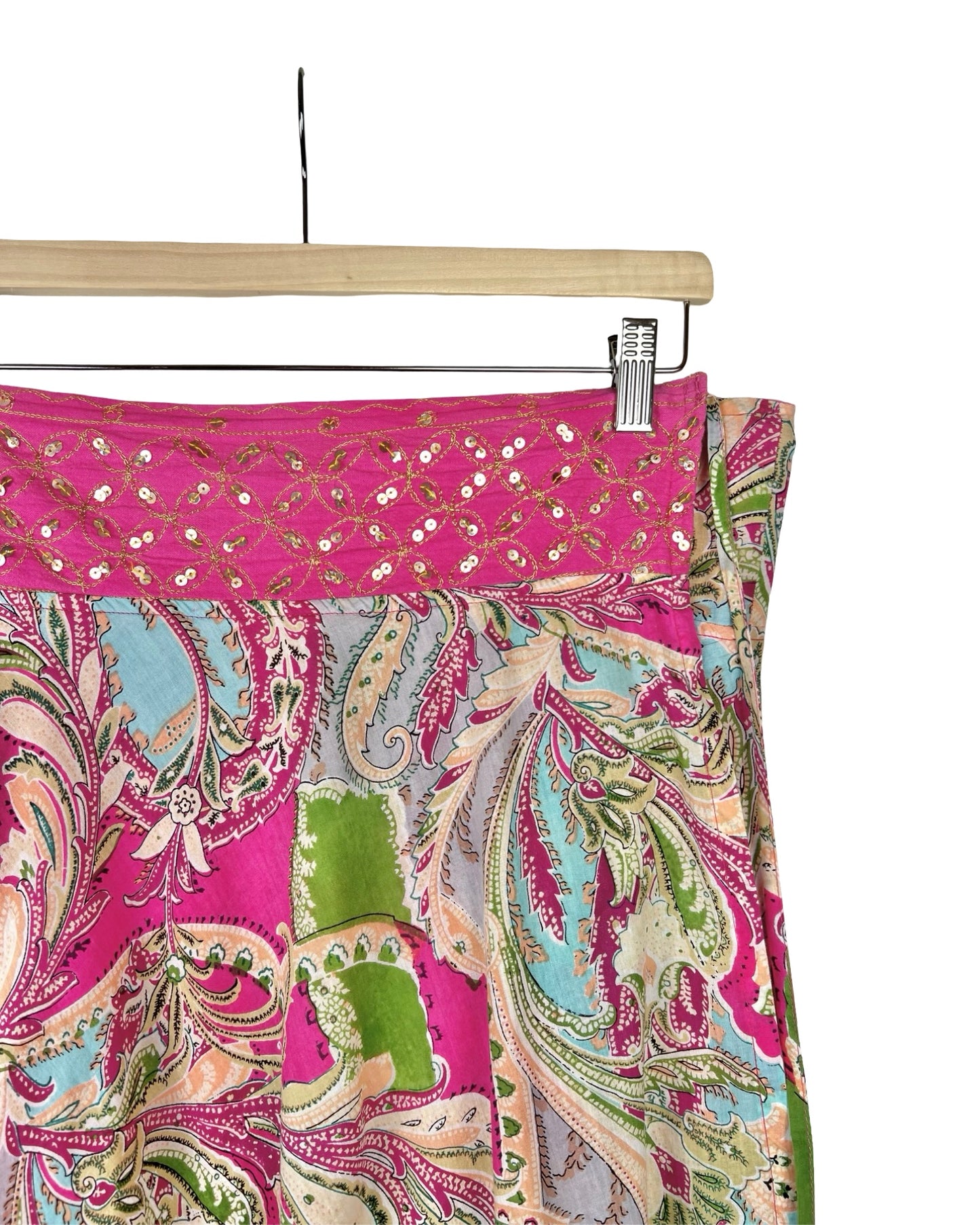 Vintage paisley wikkelrok - M/L