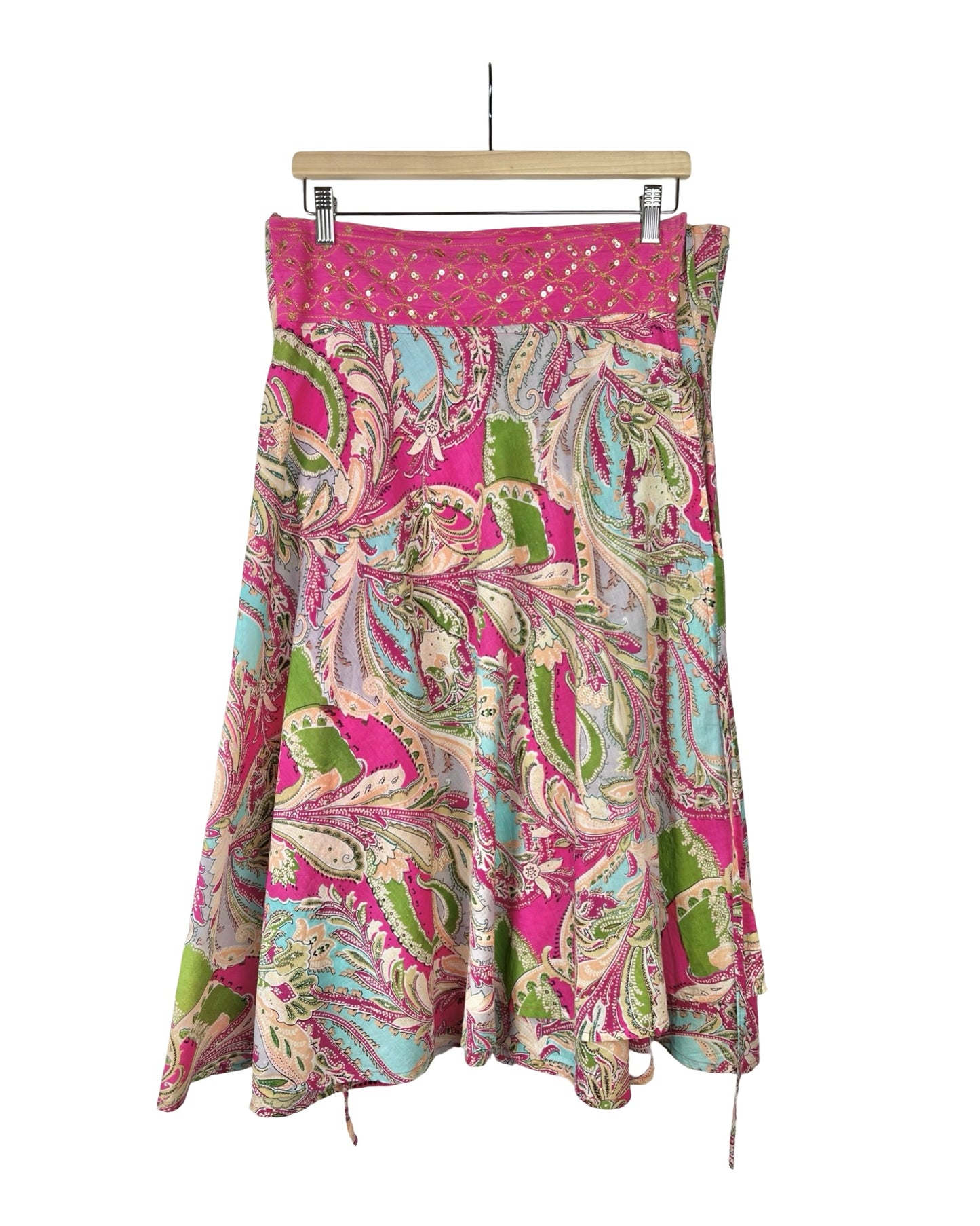 Vintage paisley wikkelrok - M/L