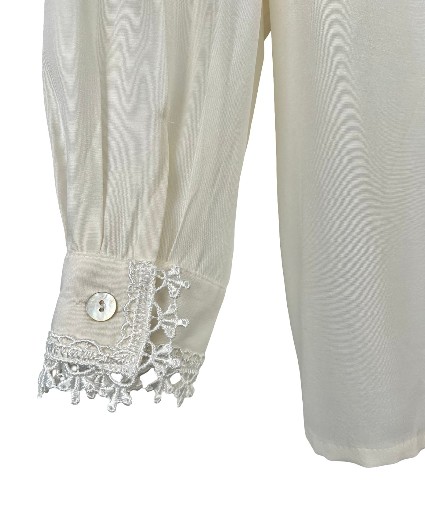 Vintage blouse met kanten details - XL