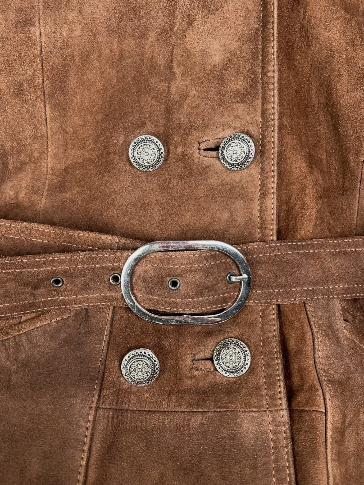 Vintage suède trenchcoat - S - Petit Paris Vintage