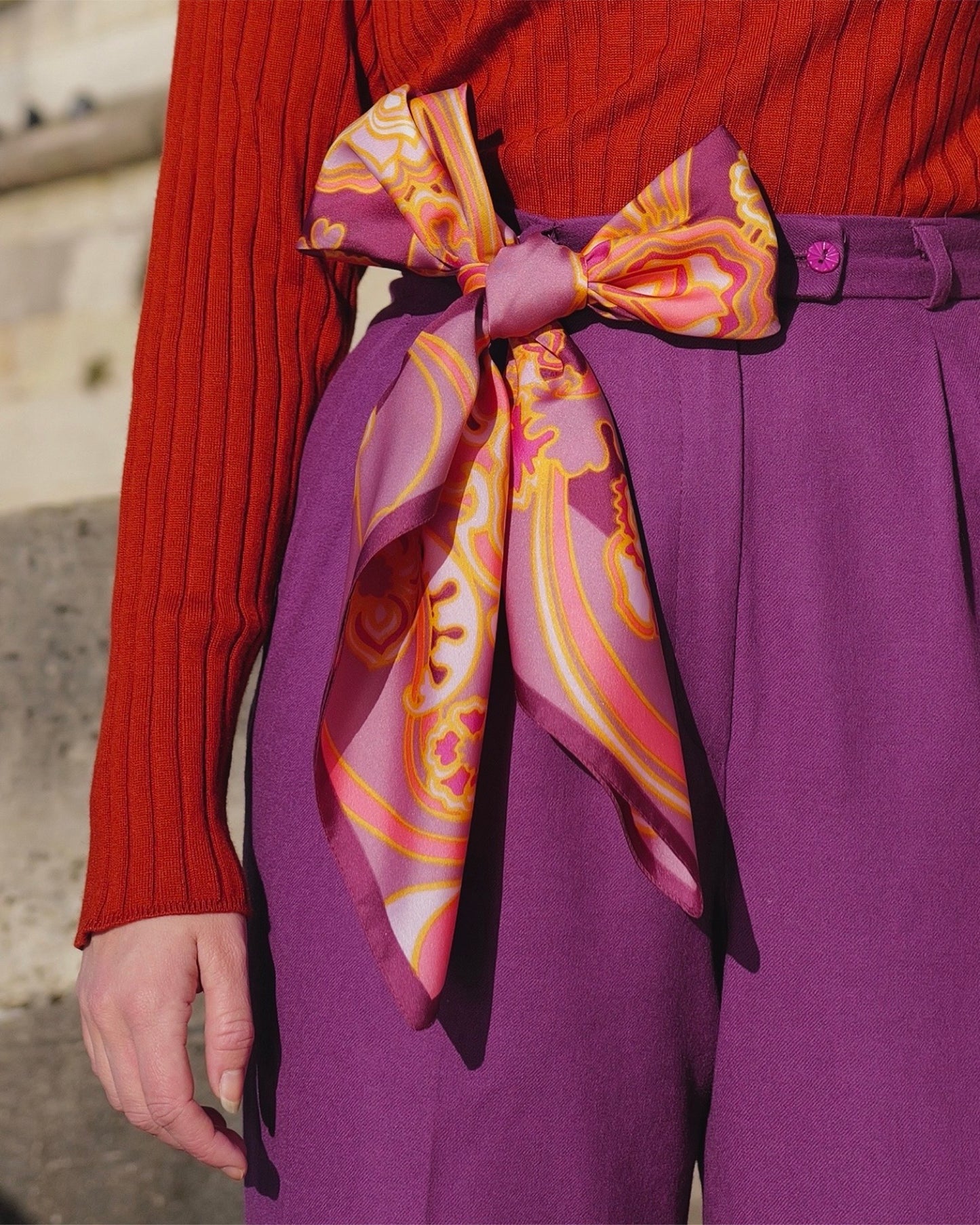 Retro bloemen sjaaltje - One size