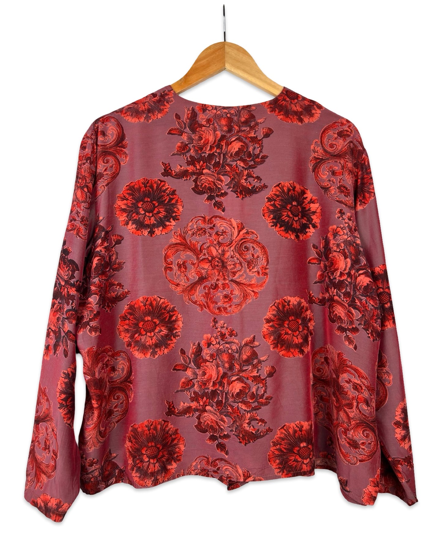 Vintage blouse met bloemen - XL