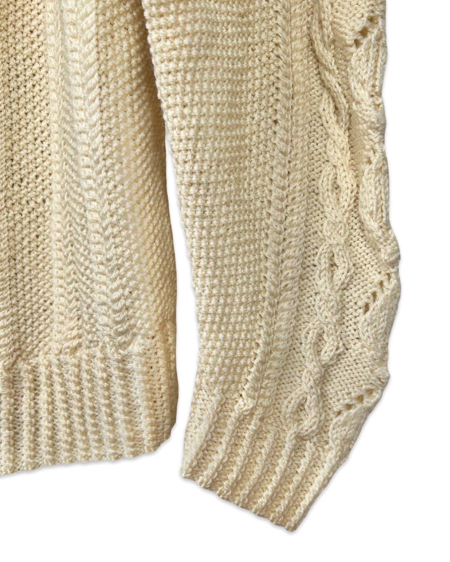 Vintage wollen kabeltrui - M/L