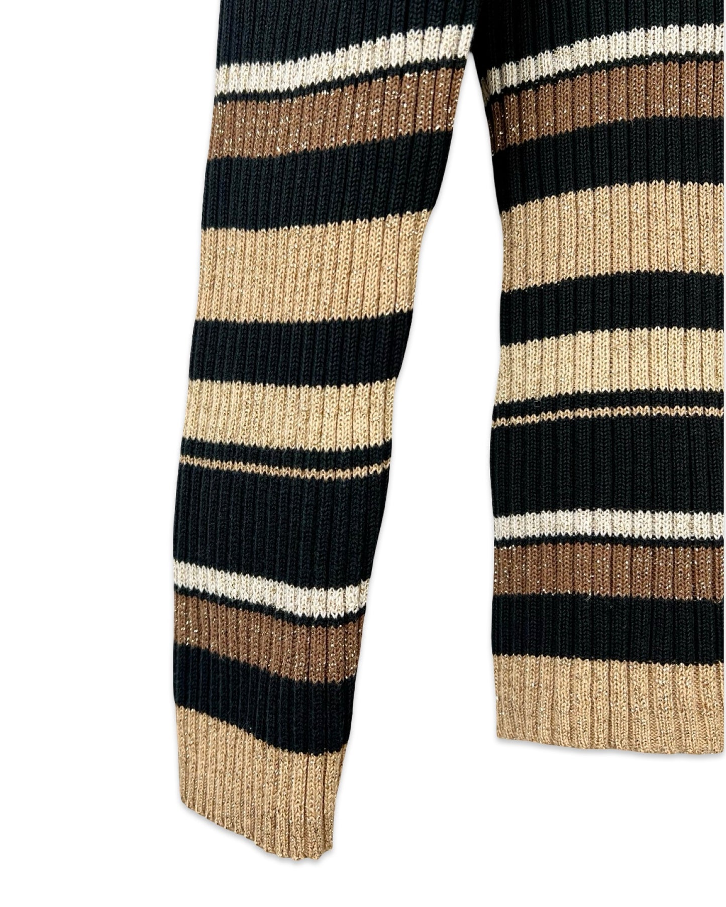 Vintage gestreepte trui met lurex - L