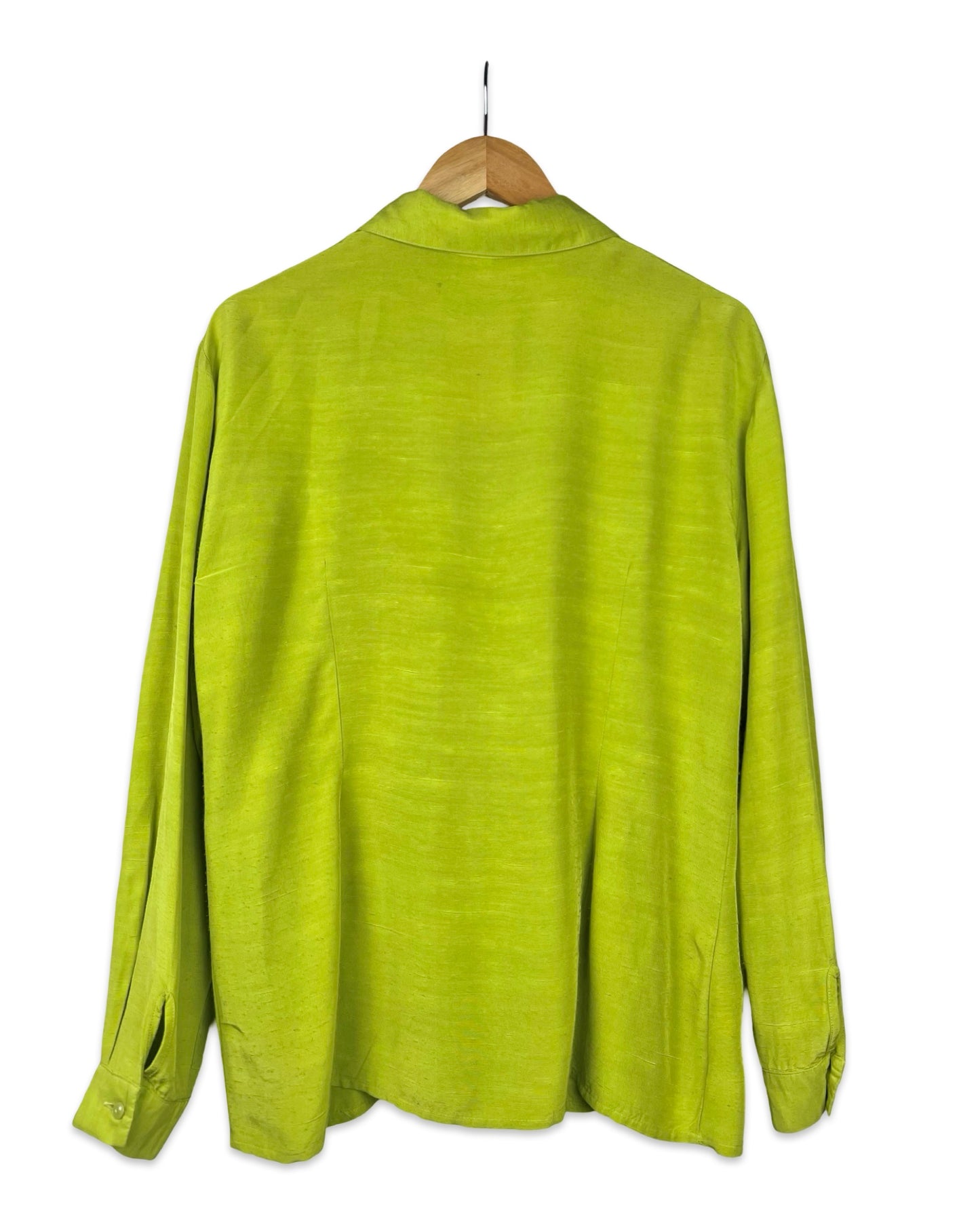 Limegroene vintage blouse - L