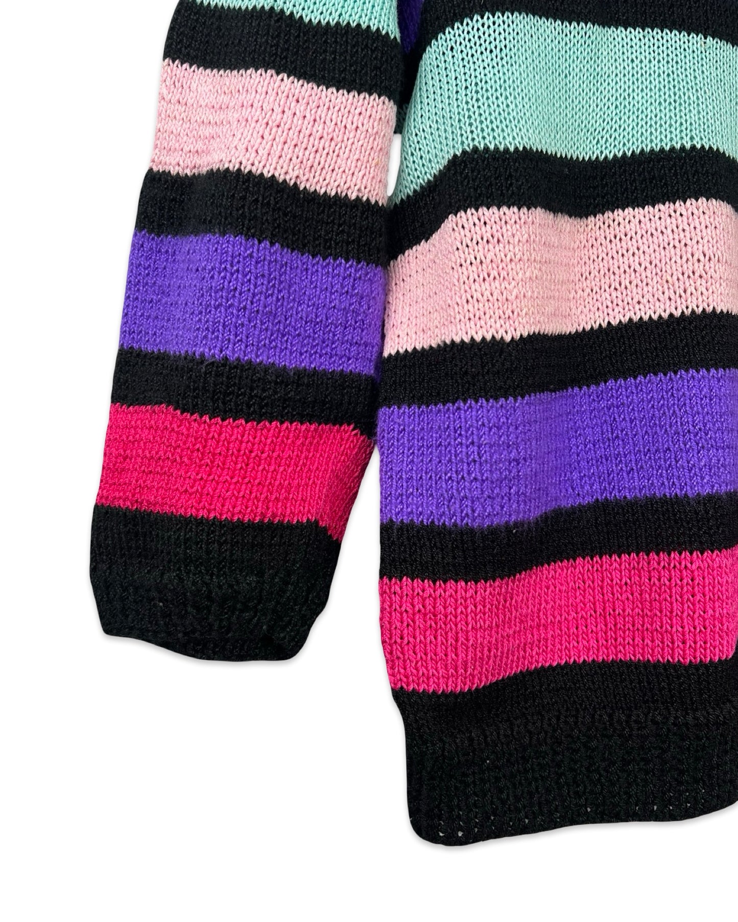 Vintage trui met gekleurde strepen - M/L