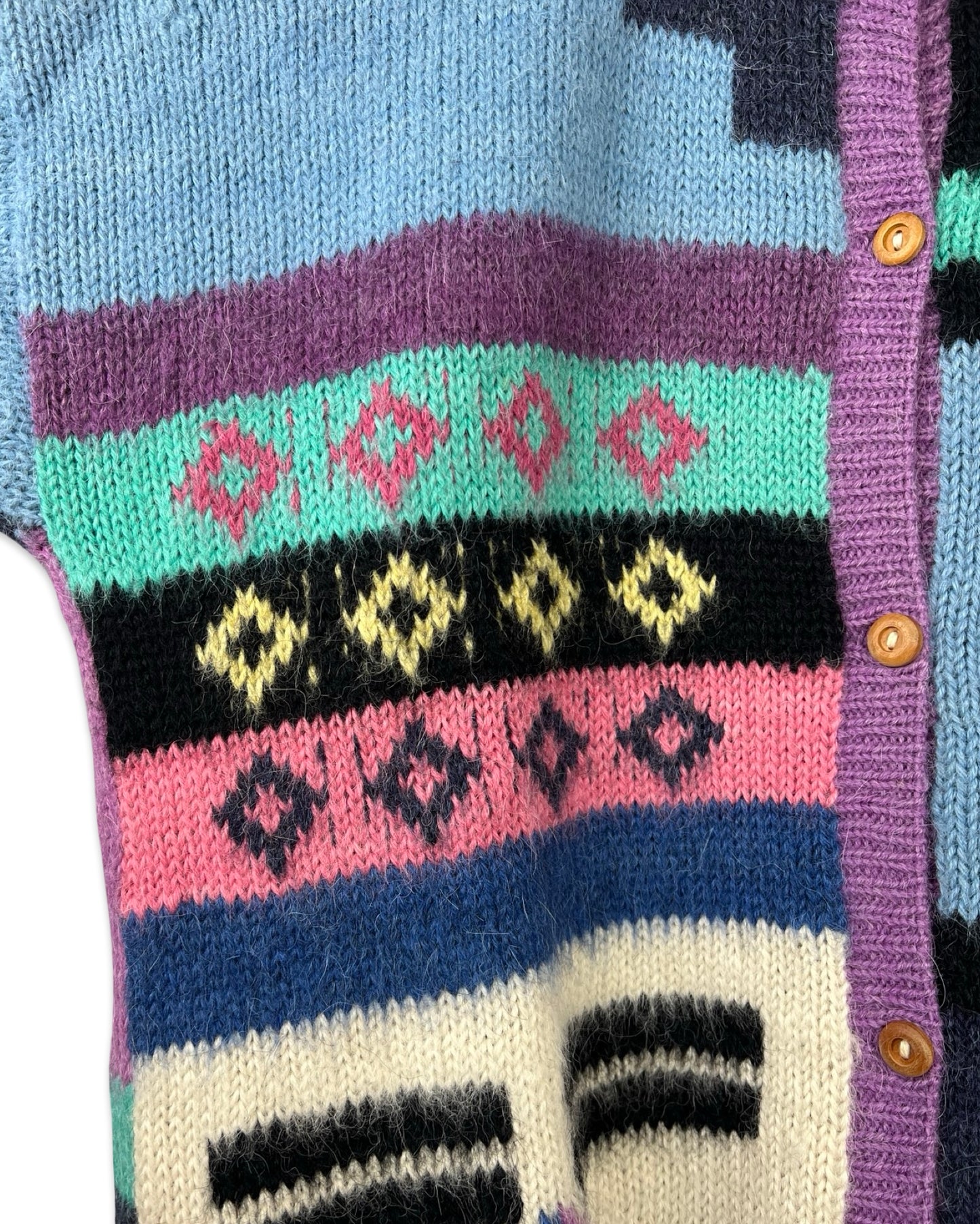 Vintage wollen pastel vest - XL