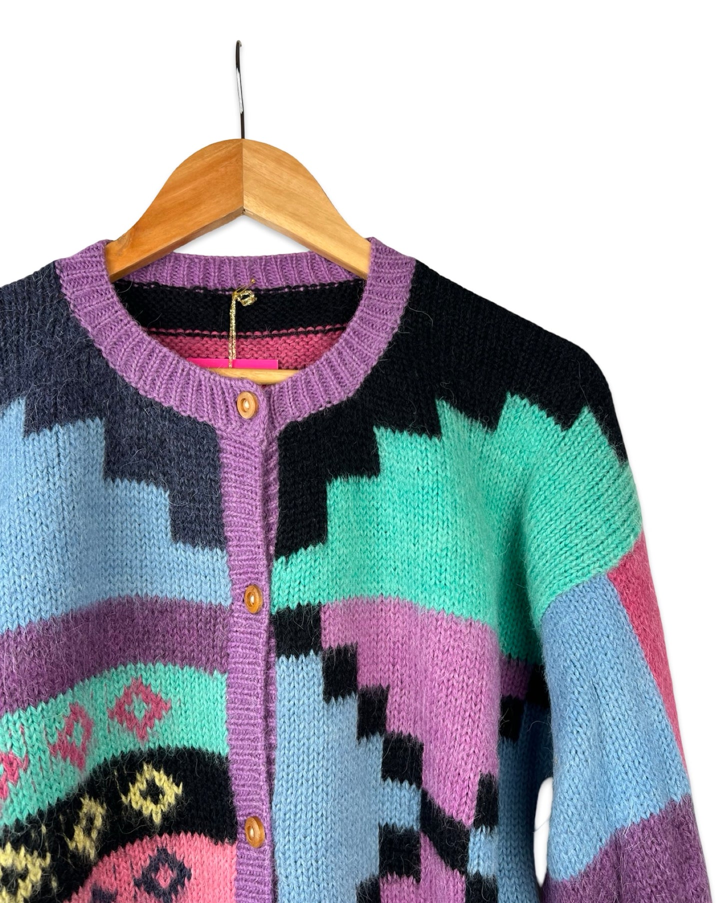 Vintage wollen pastel vest - XL