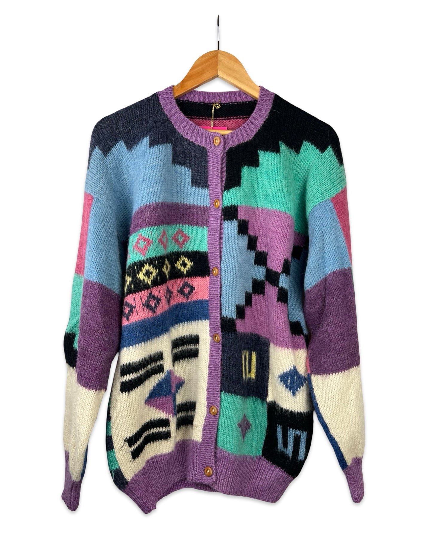 Vintage wollen pastel vest - XL